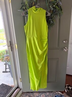 superdown Neon Lime Scoop Neck Dress